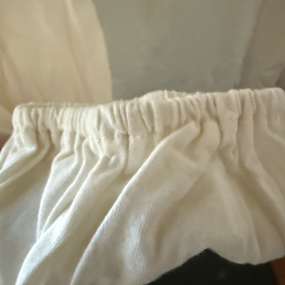 Talbots Cream Ruffle Neck Top - Picture 3 of 6